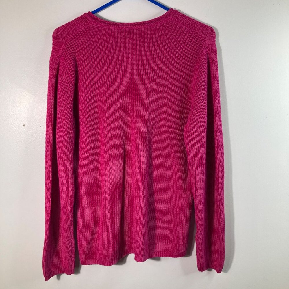 Womens Chicos Silk Cotton V Neck Sweater Pink L‎ - Picture 2 of 7